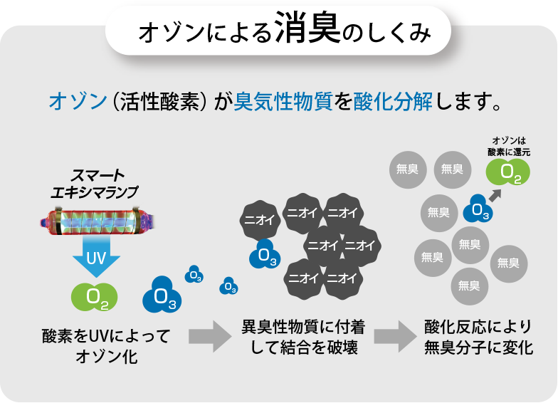 オゾンによる消臭のしくみ